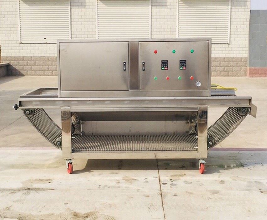Chain garlic peeling machine
